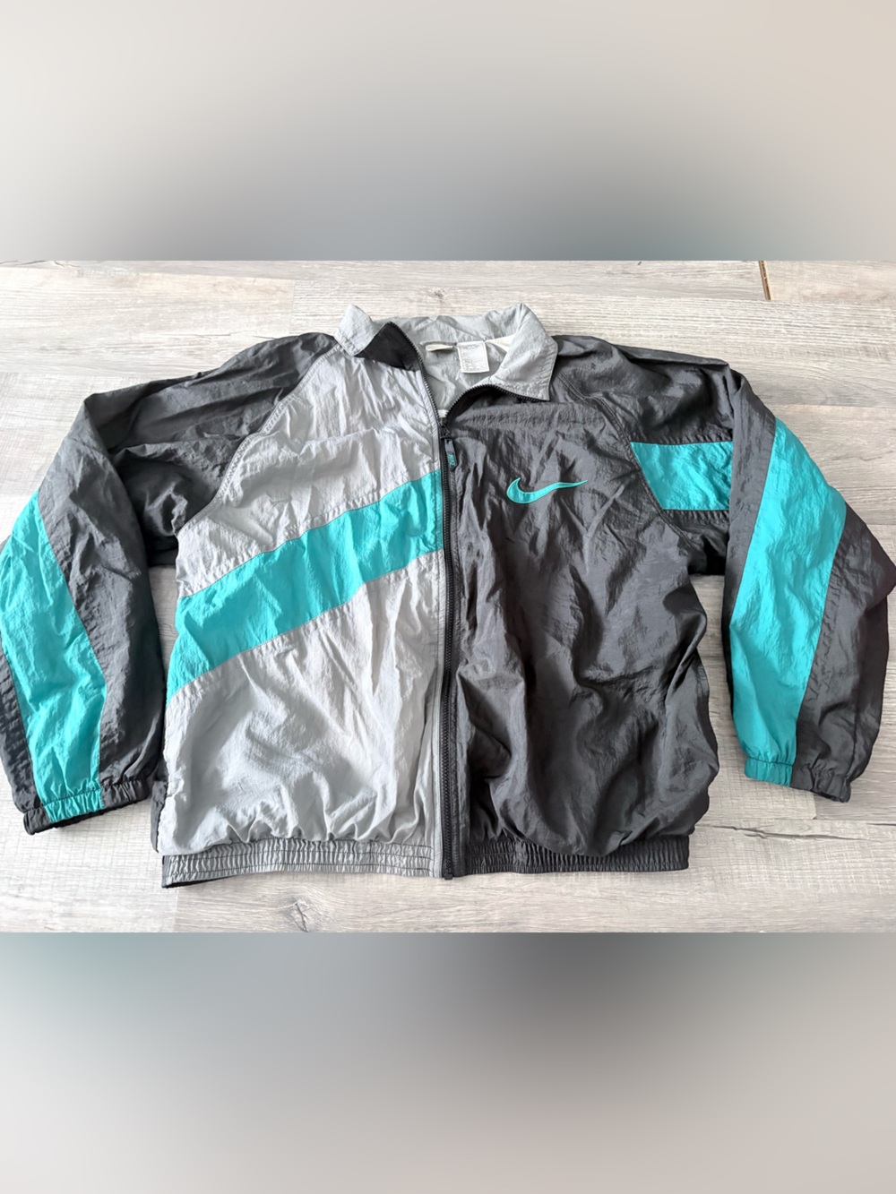 Vintage Nike Windbreaker Colorblock Jacket Size XXL teal